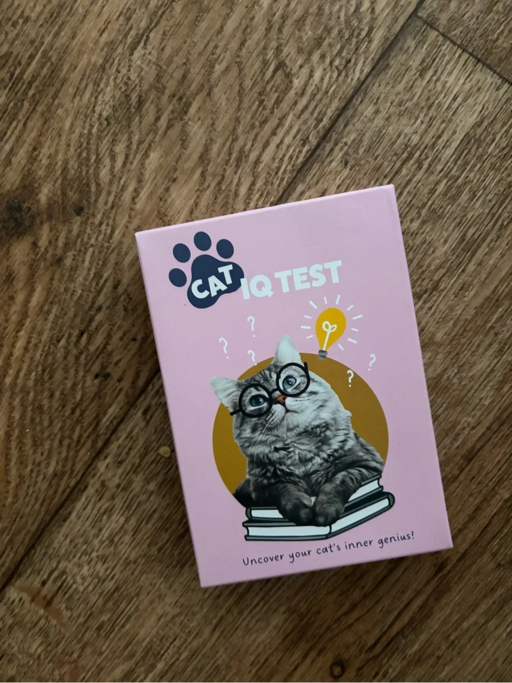 CAT IQ TEST Card Game for Cats - Pink